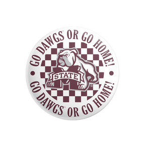 MSU Checkered Button - Shop B - Unlimited - novelty pin