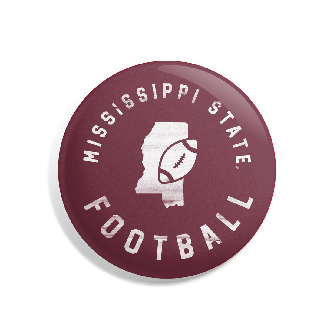 MSU State Outline Football Button - Shop B - Unlimited - novelty pin
