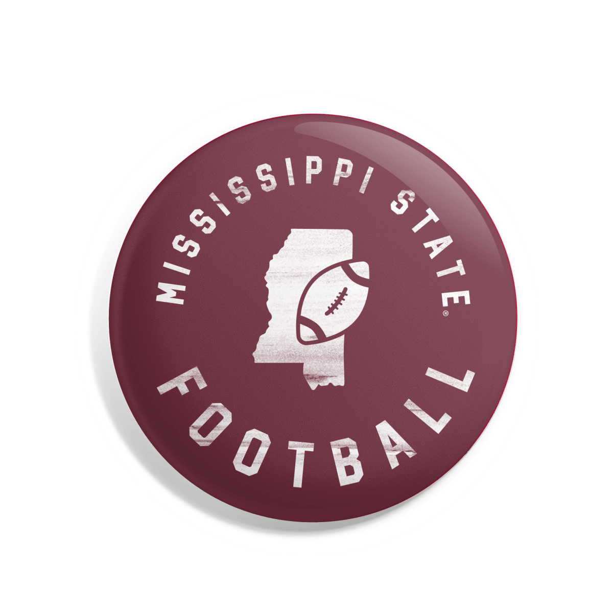 MSU State Outline Football Button - Shop B-Unlimited