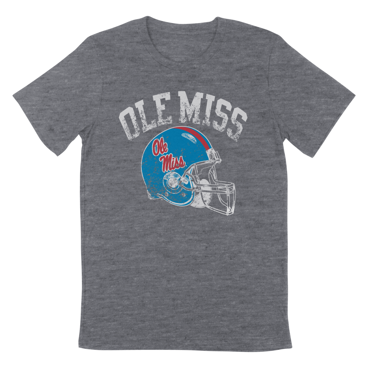 Ole Miss Powder Blue Helmet Crewneck T - Shirt - Shop B - Unlimited - men tee