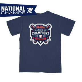 Ole Miss 2022 National Champions Logo Pocket T - shirt - Shop B - Unlimited - men tee