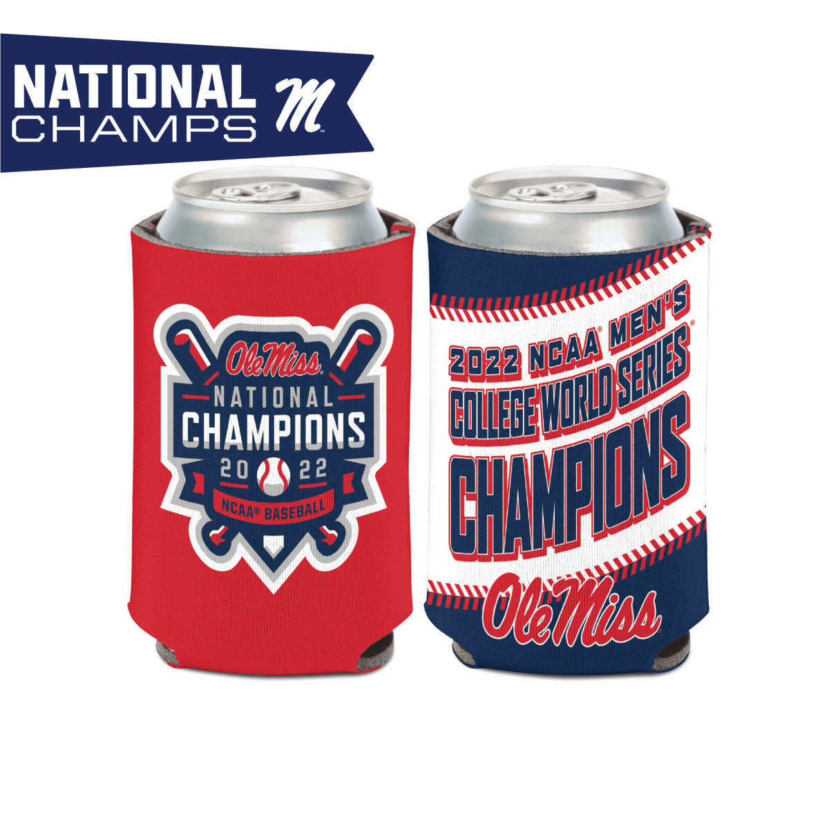 Ole Miss 2022 World Series Champions Can Cooler - Shop B-Unlimited