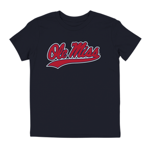 Ole Miss Baseball Script Youth T-Shirt - Shop B-Unlimited