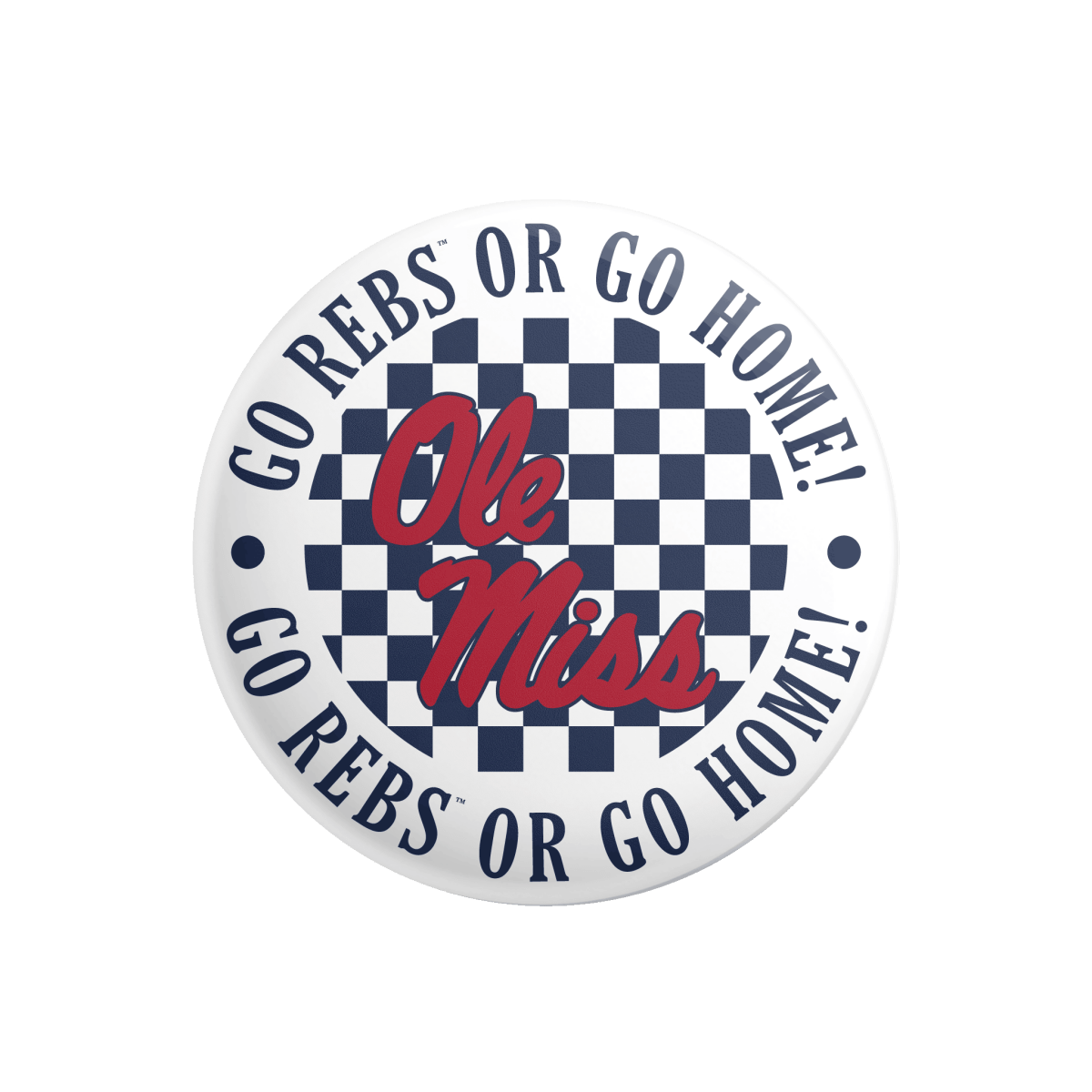 Ole Miss Checkered Button - Shop B-Unlimited