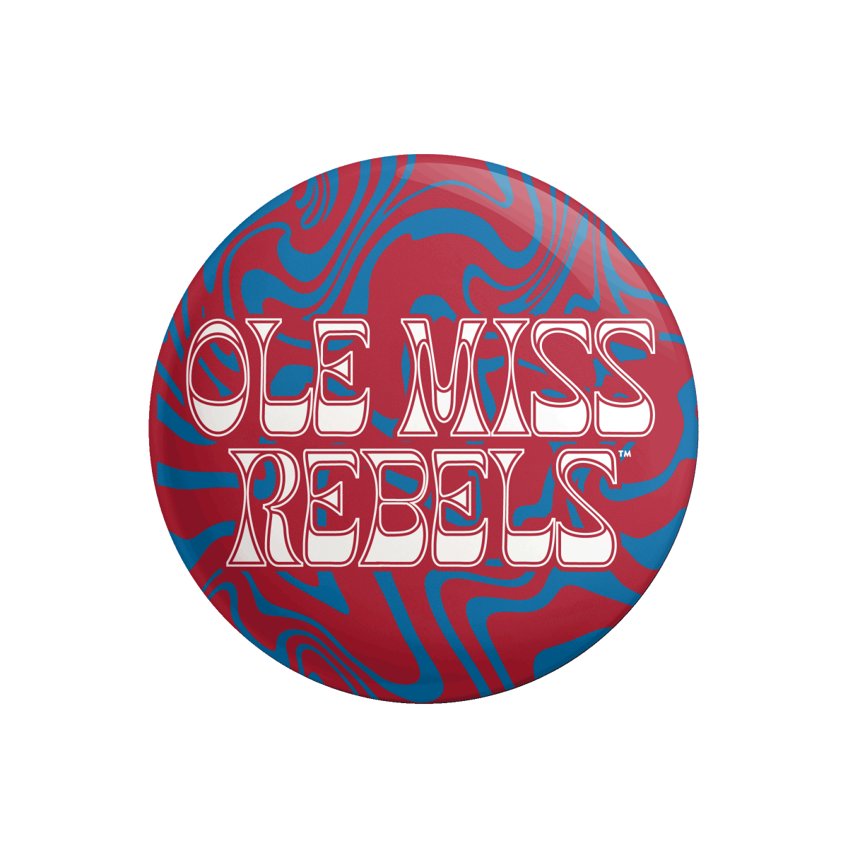Ole Miss Funky Text Button - Shop B-Unlimited
