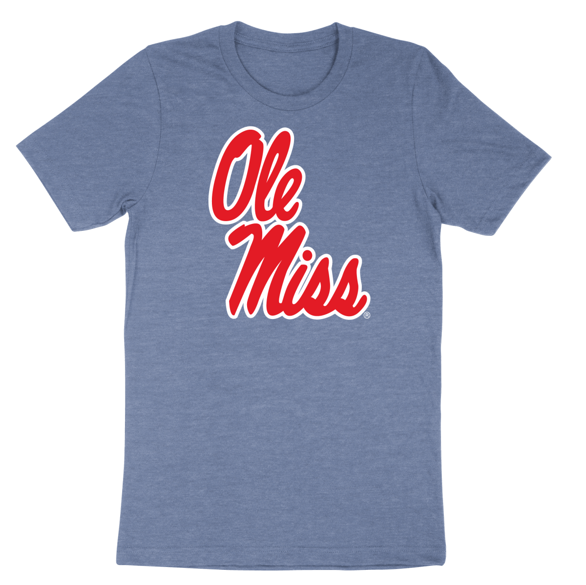 Ole Miss Helmet Script Crewneck T-Shirt - Shop B-Unlimited