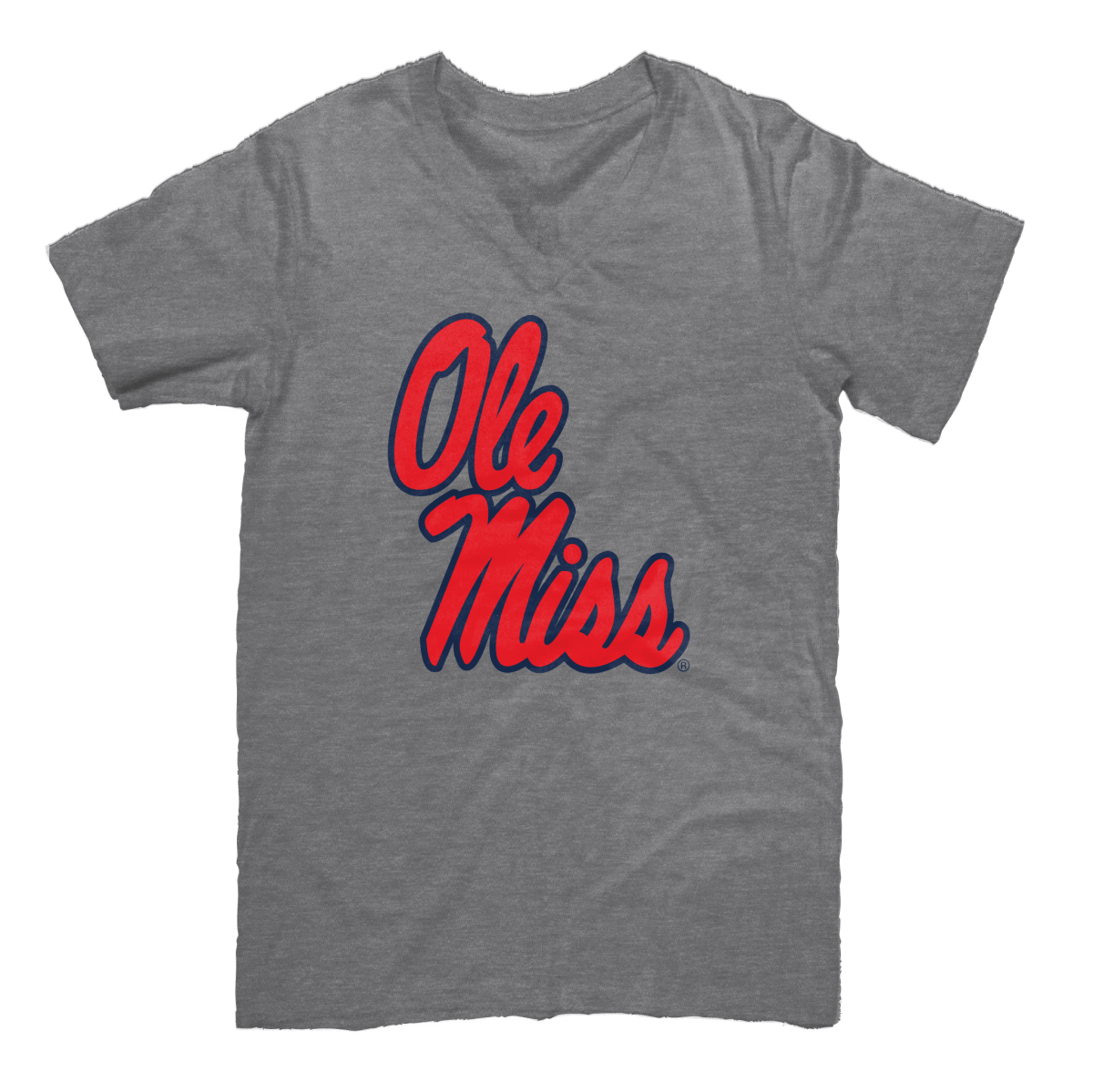 Ole Miss Helmet Script V - Neck T - Shirt - Shop B - Unlimited - men tee