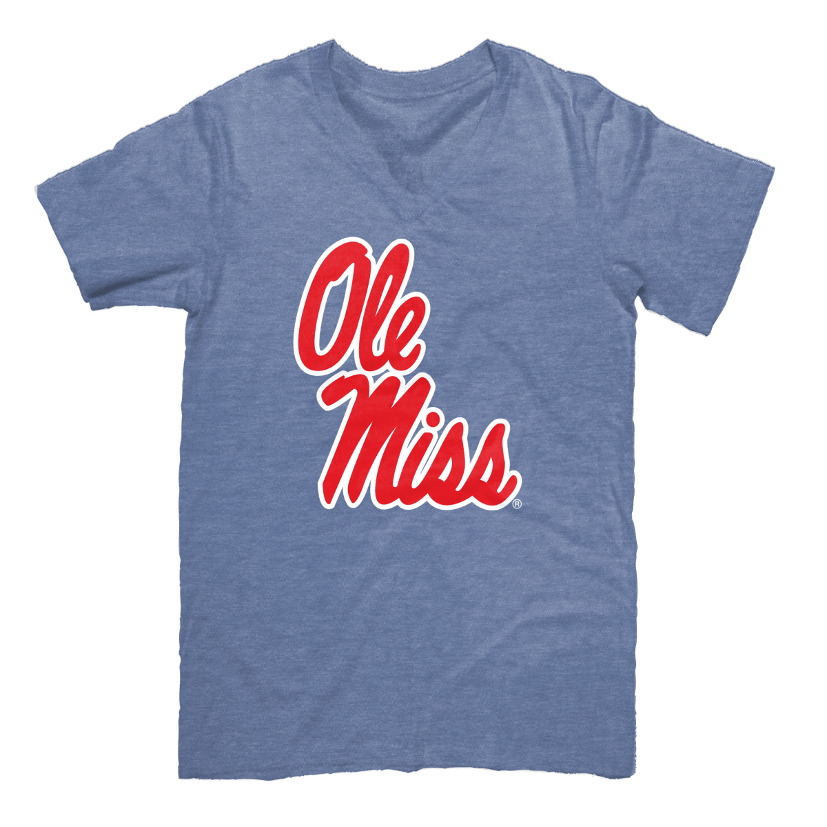Ole Miss Helmet Script V - Neck T - Shirt - Shop B - Unlimited - men tee