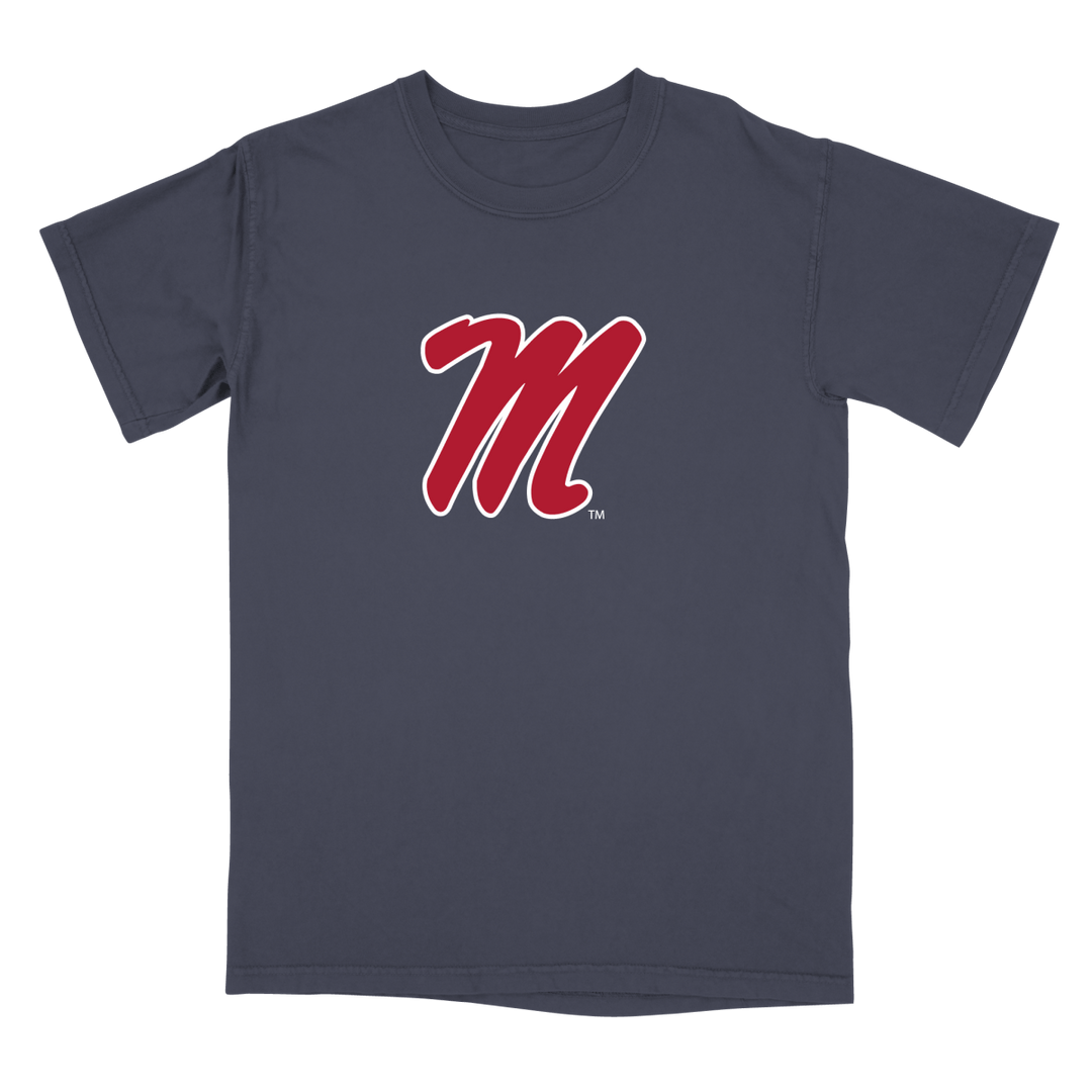 University Of Mississippi Ole Miss Plaid Badge Long Sleeve T-Shirt - Officially Licensed Unisex Adult