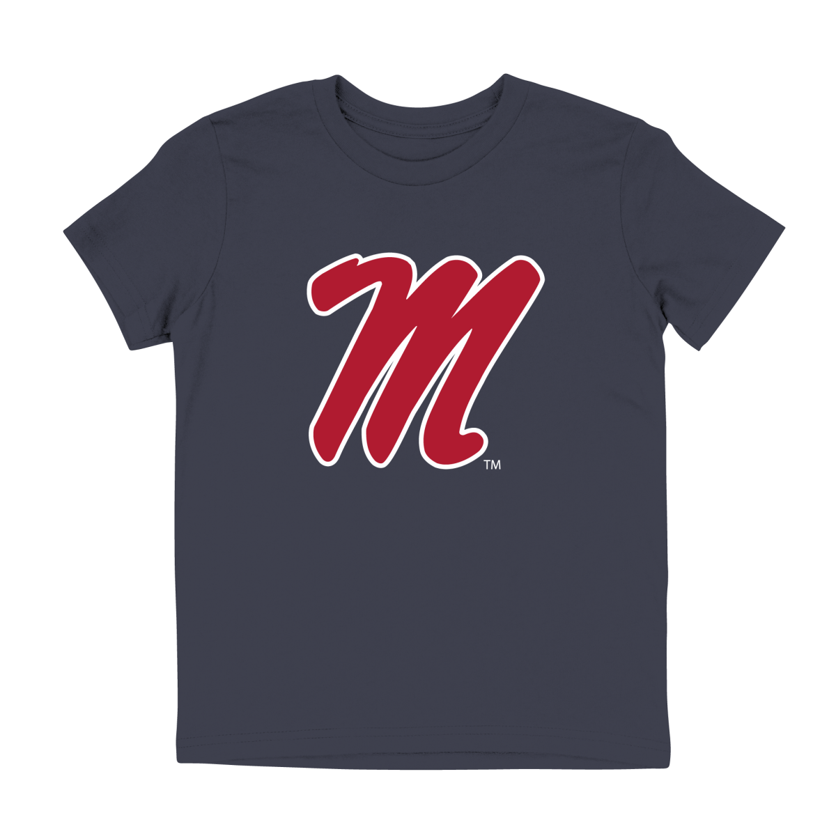 Ole Miss M Script Logo Youth T - Shirt - Shop B - Unlimited - youth tee