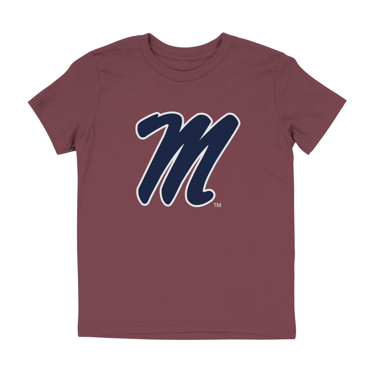Ole Miss M Script Logo Youth T - Shirt - Shop B - Unlimited - youth tee
