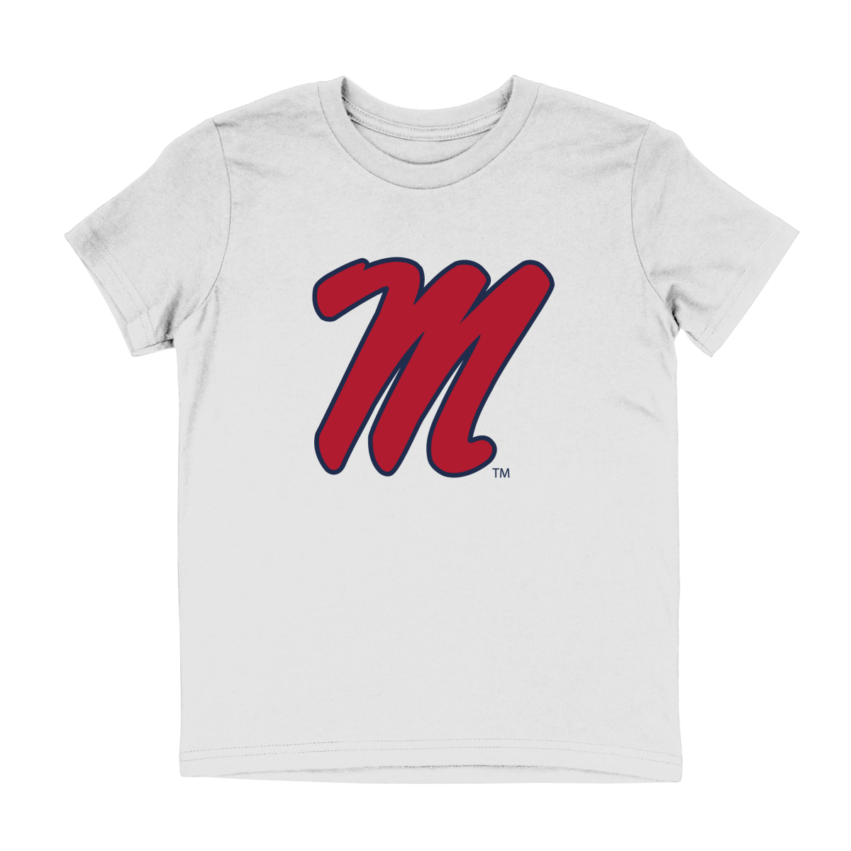 Ole Miss M Script Logo Youth T - Shirt - Shop B - Unlimited - youth tee