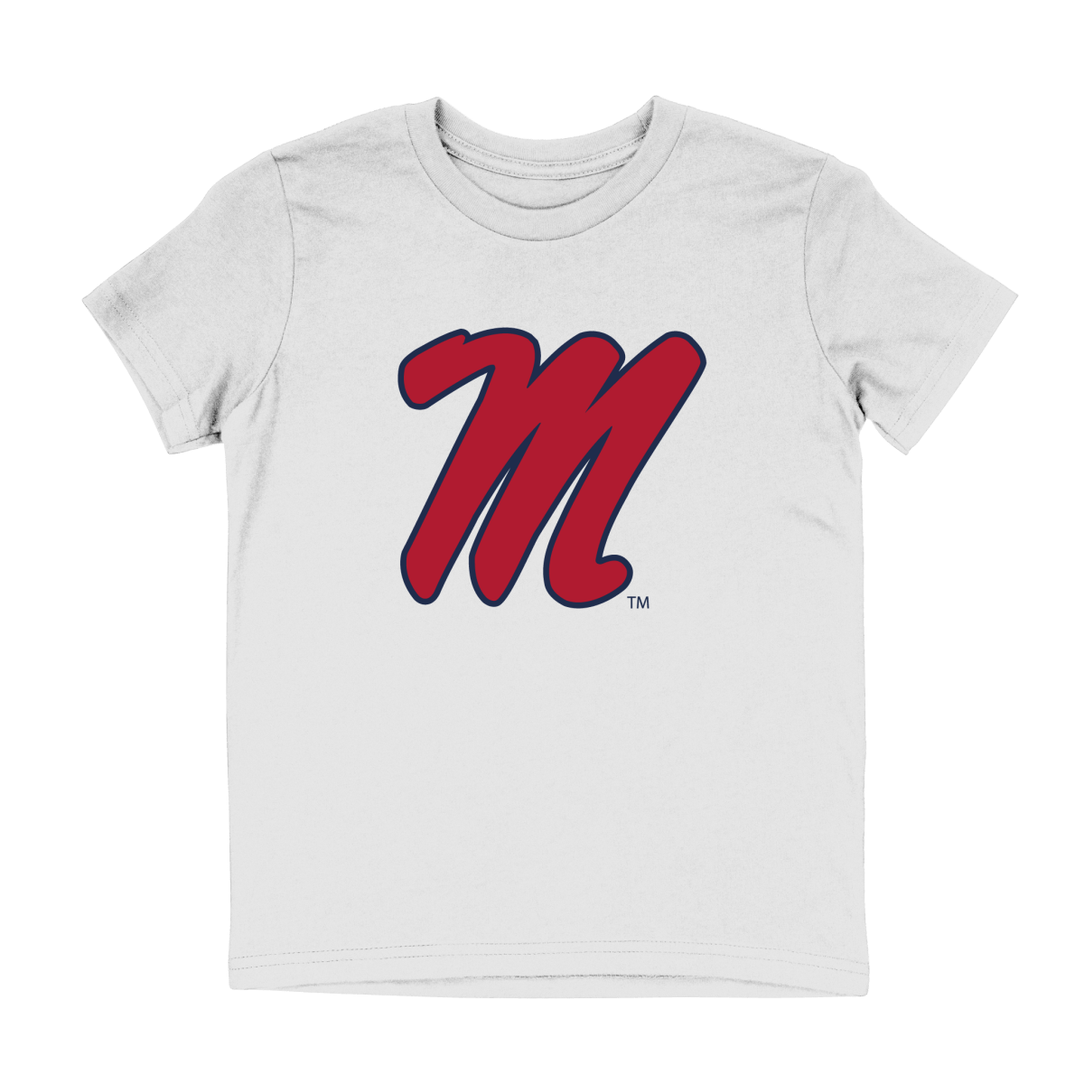 Ole Miss M Script Logo Youth T-Shirt - Shop B-Unlimited