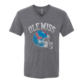 Ole Miss Powder Blue Helmet V - Neck T - Shirt - Shop B - Unlimited - men tee