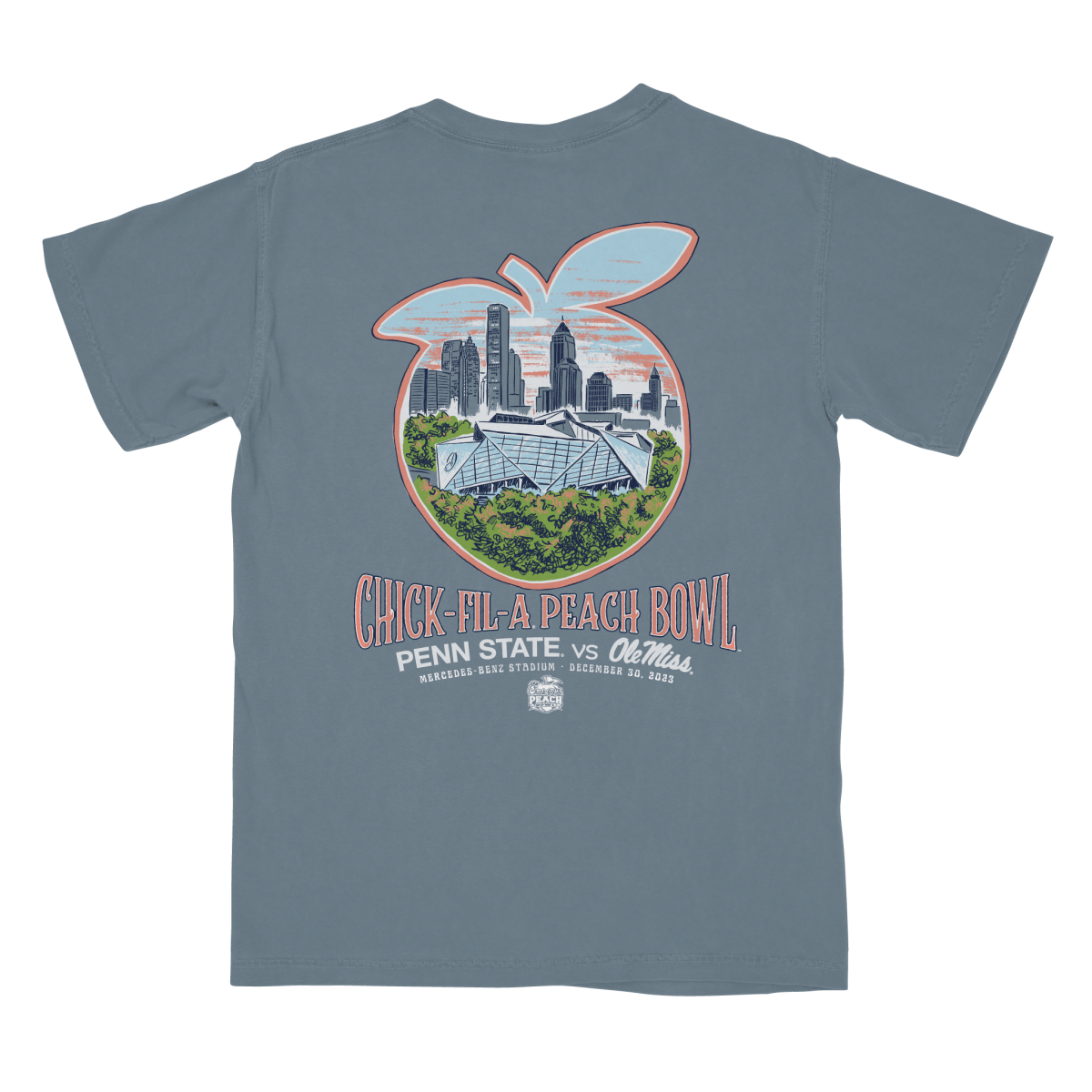 Ole Miss vs Penn State Chick-fil-A Peach Bowl 2023 T-Shirt - Shop B-Unlimited