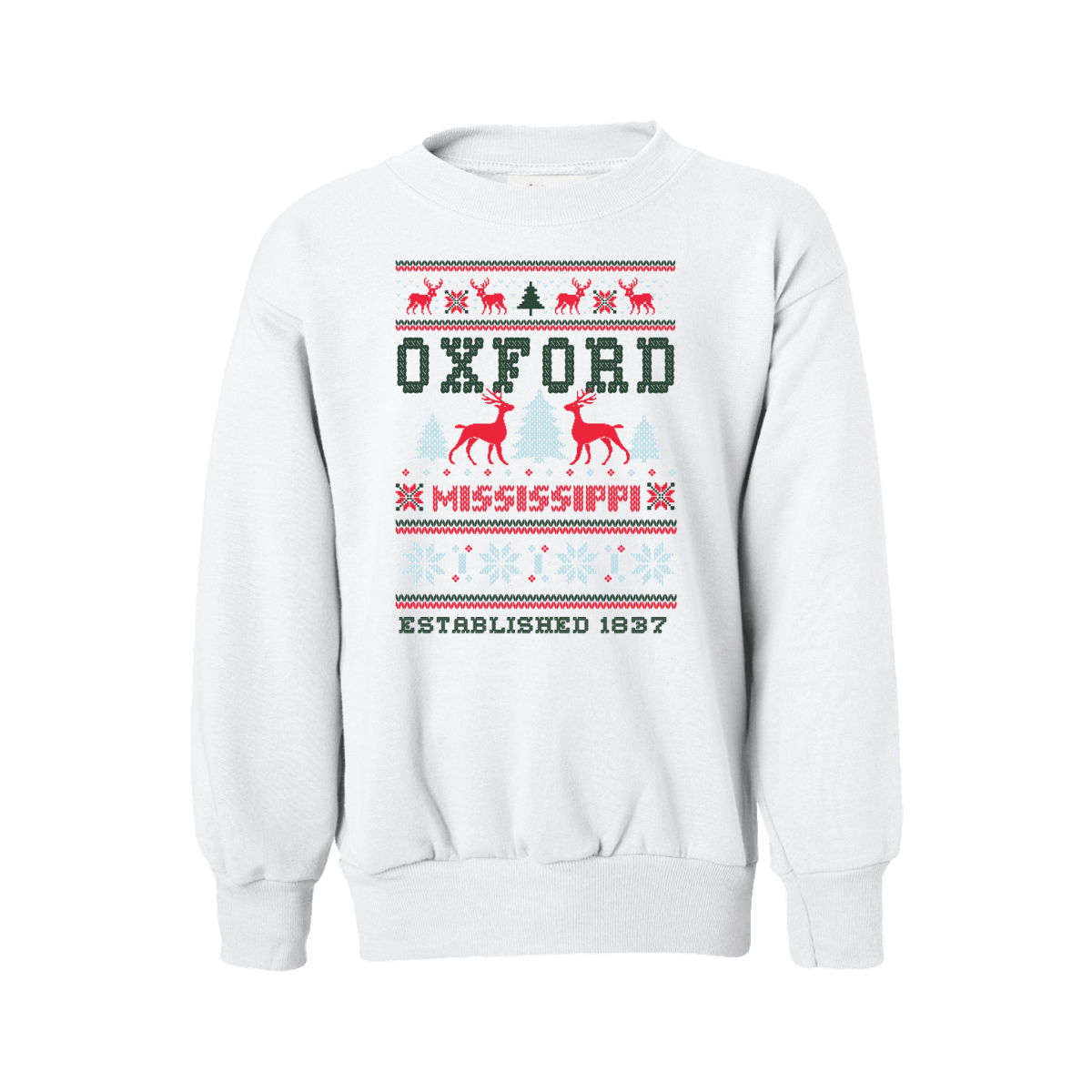 Oxford Needle Point Holiday Youth Sweatshirt - Shop B-Unlimited