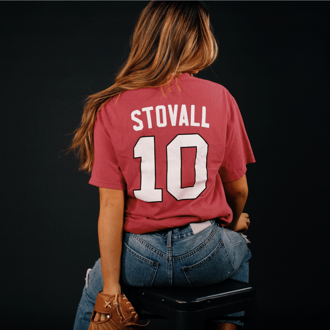 Peyton Stovall Red Throwback Jersey T-Shirt - Shop B-Unlimited