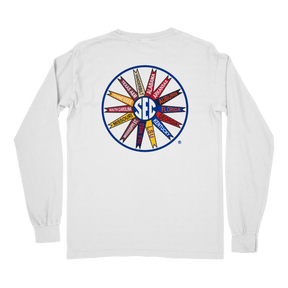 Southeastern Conference Throwback Pinwheel Long Sleeve T-Shirt - Shop B-Unlimited
