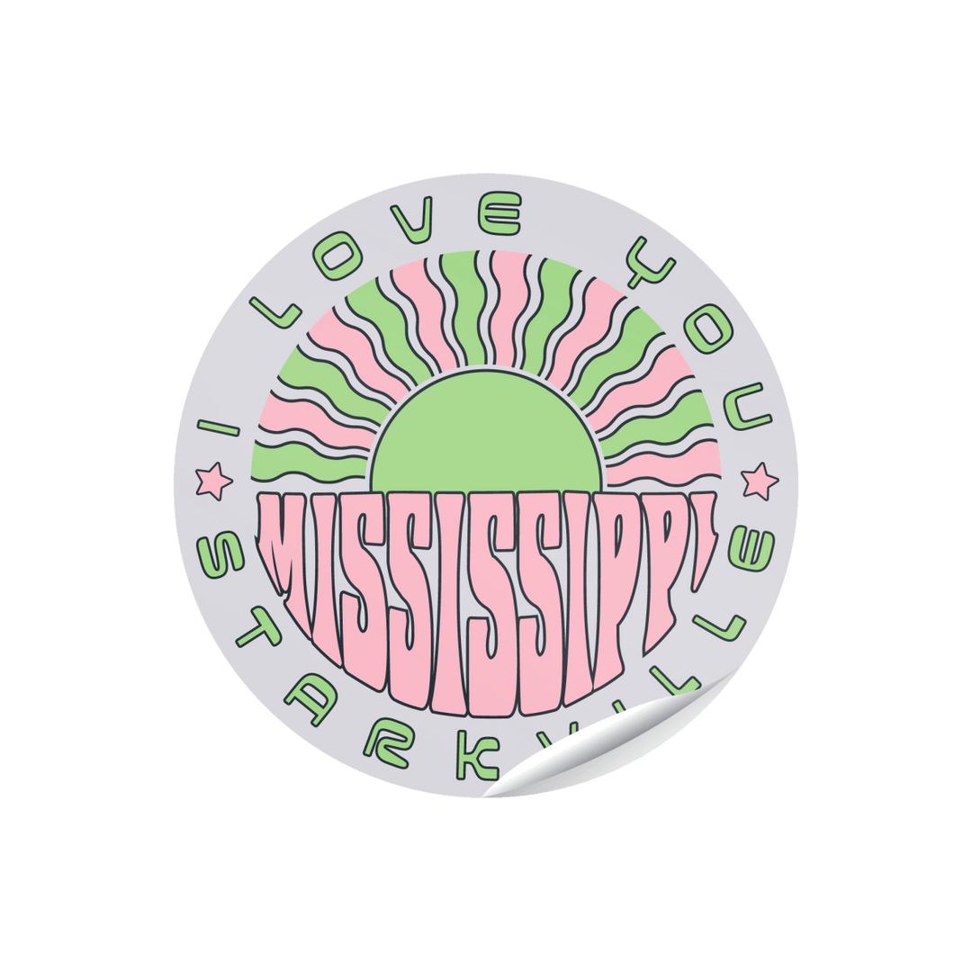 Starkville Groovy Sun Sticker - Shop B - Unlimited - novelty sticker