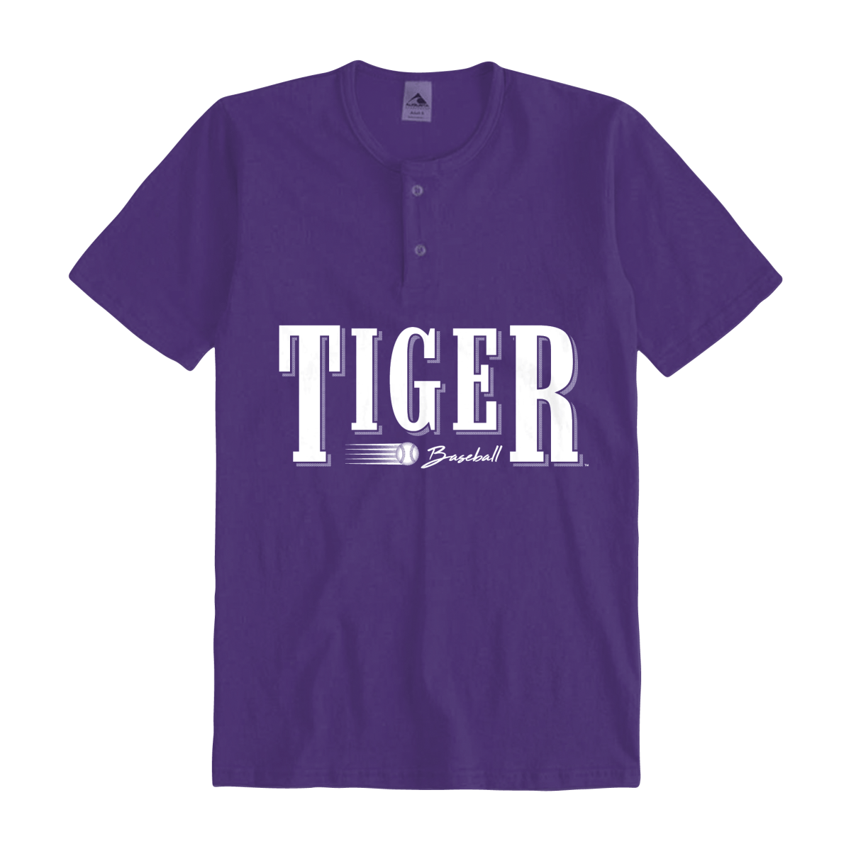 Tiger Baseball Lines Henley - Shop B-Unlimited