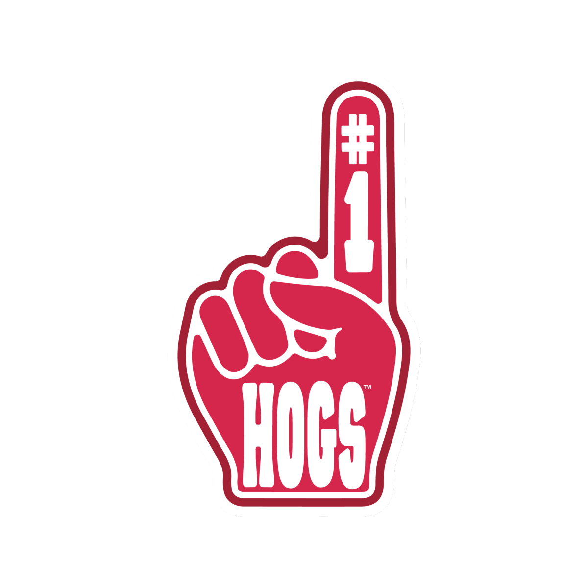 UARK Foam Finger Sticker - Shop B - Unlimited - novelty foam