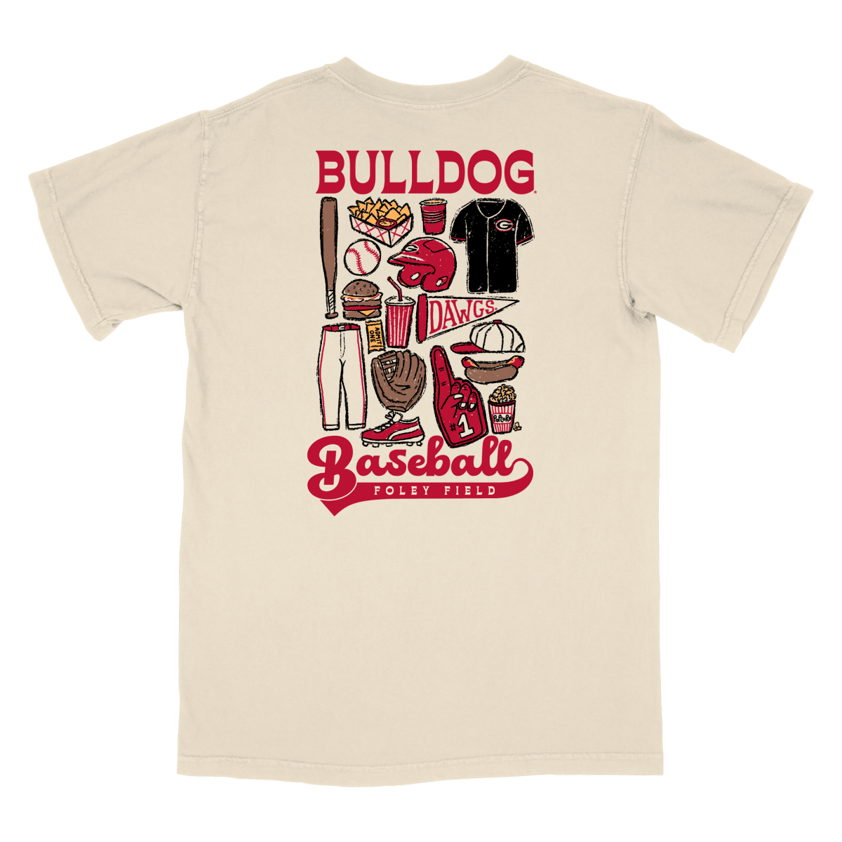 UGA Baseball Collage Pocket T-Shirt - Shop B-Unlimited