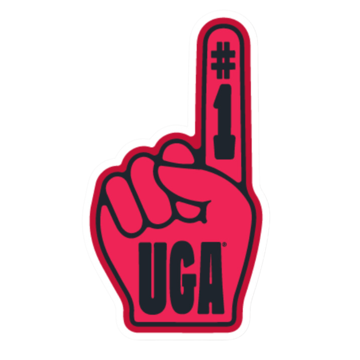 UGA Foam Finger Sticker - Shop B-Unlimited