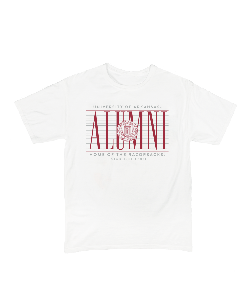 University of Arkansas Alumni Stripe Throwback T-Shirt - Shop B-Unlimited