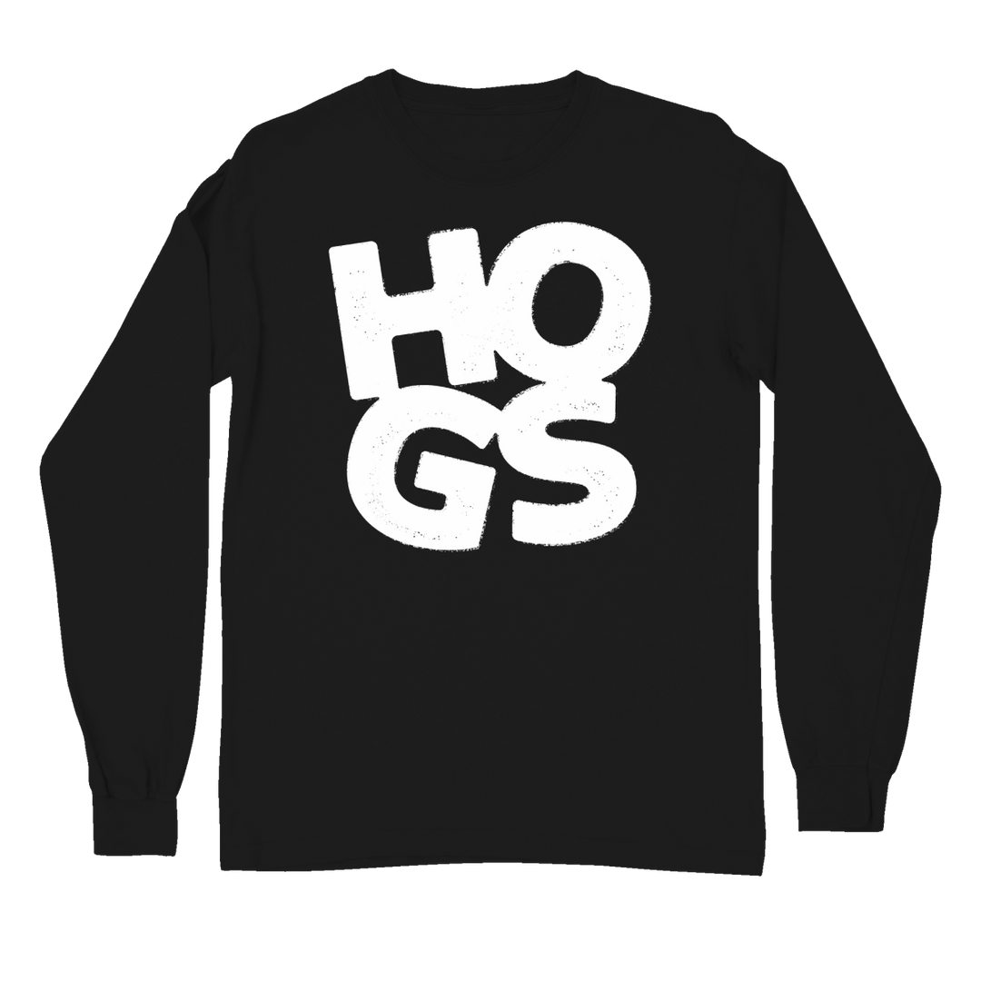 University of Arkansas Busy Block Letters Long Sleeve - Shop B - Unlimited - men tee