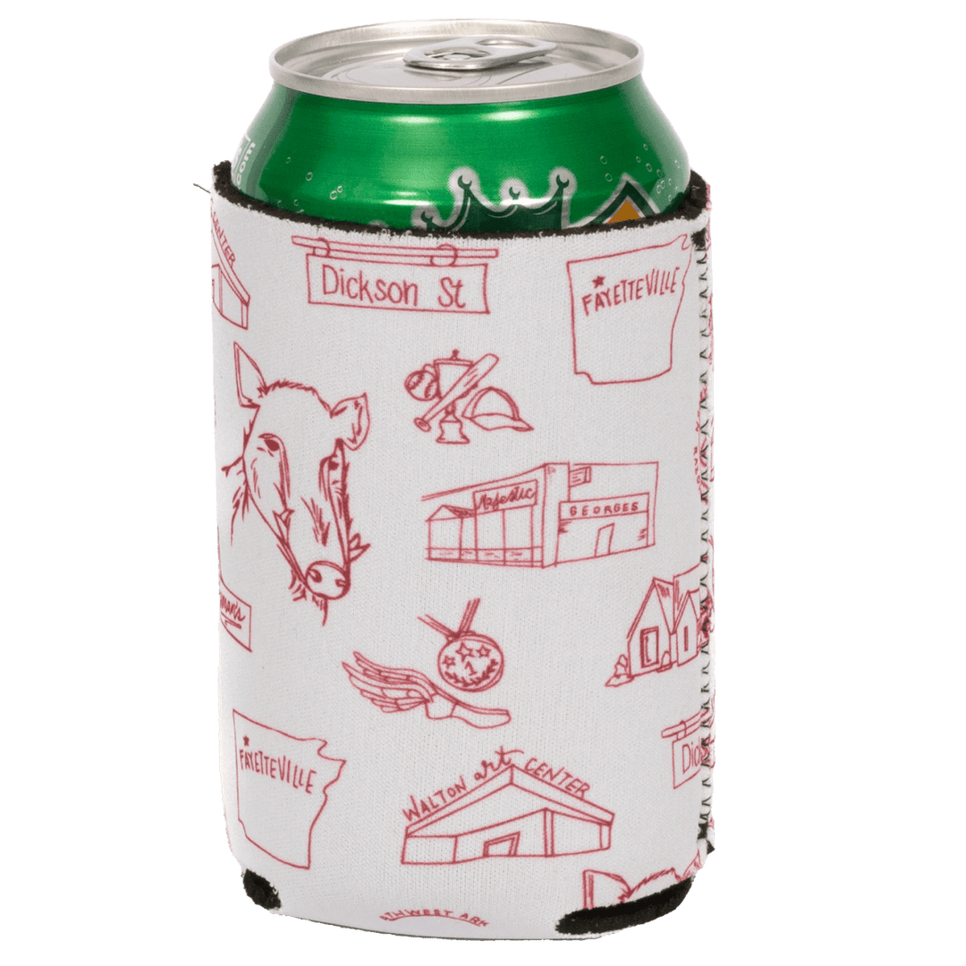University of Arkansas College Town Toiles Campus Can Coolers - Shop B - Unlimited - novelty drinkware
