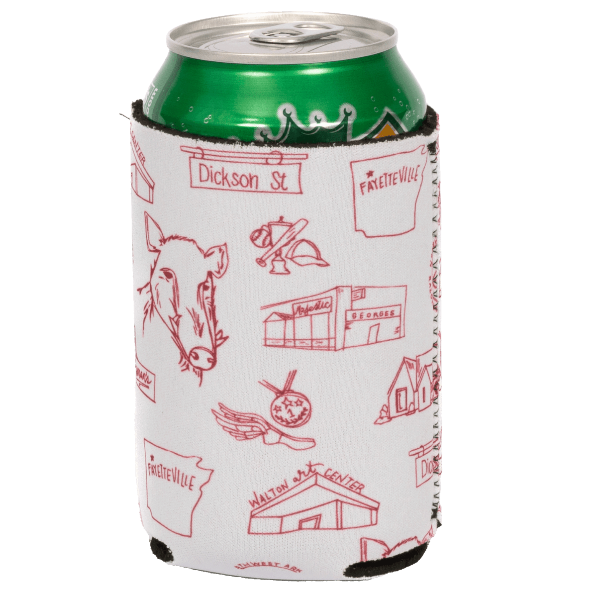 University of Arkansas College Town Toiles Campus Can Coolers - Shop B - Unlimited - novelty drinkware