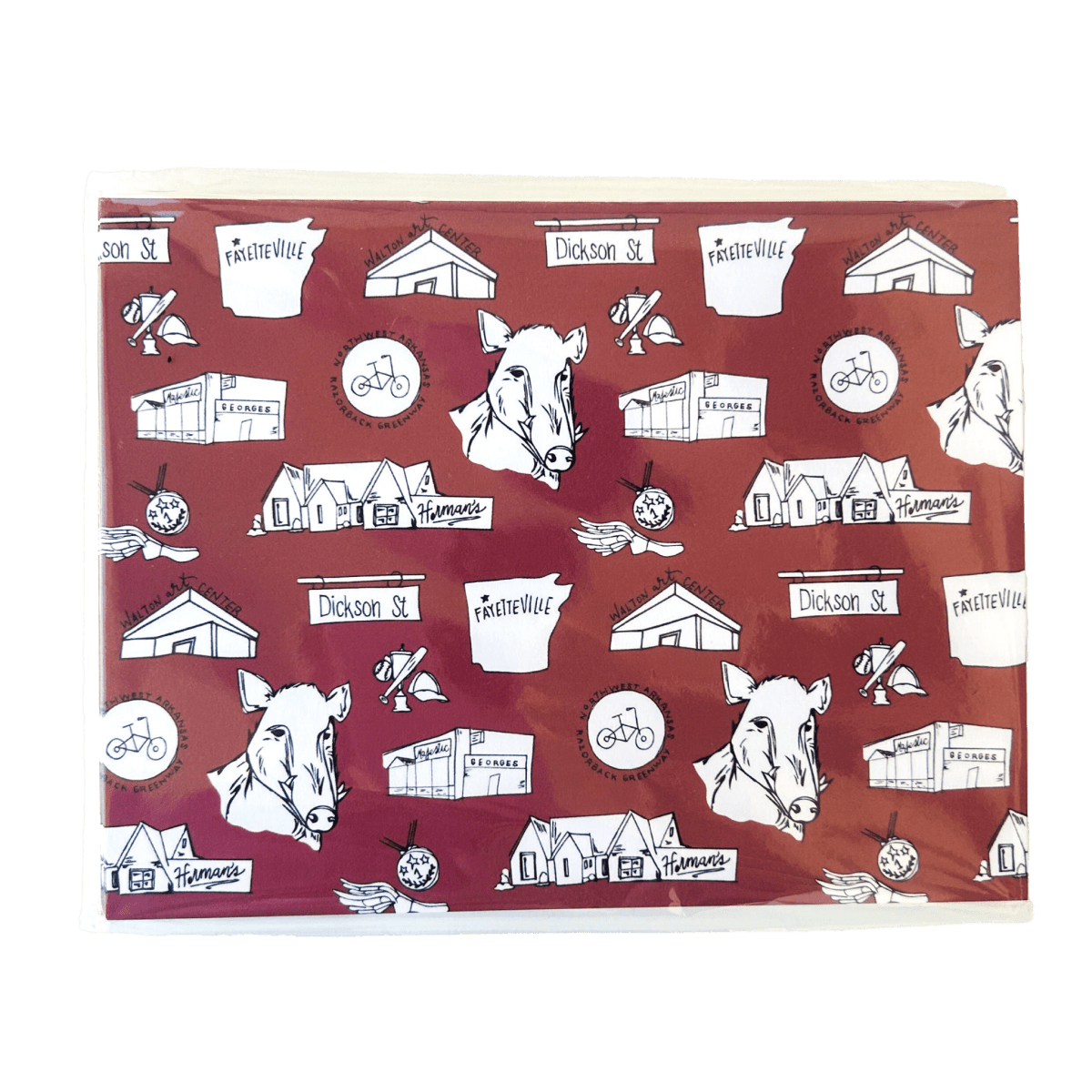 University of Arkansas College Town Toiles Campus Notecards - Shop B - Unlimited - novelty home office