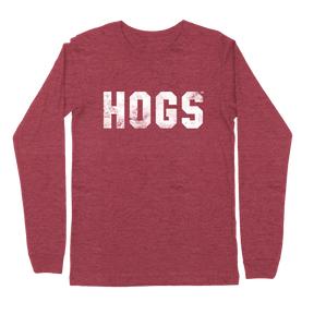 University of Arkansas Distressed Simple Text Long Sleeve T-Shirt - Shop B-Unlimited