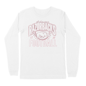 University of Arkansas Faded Football Long Sleeve - Shop B-Unlimited