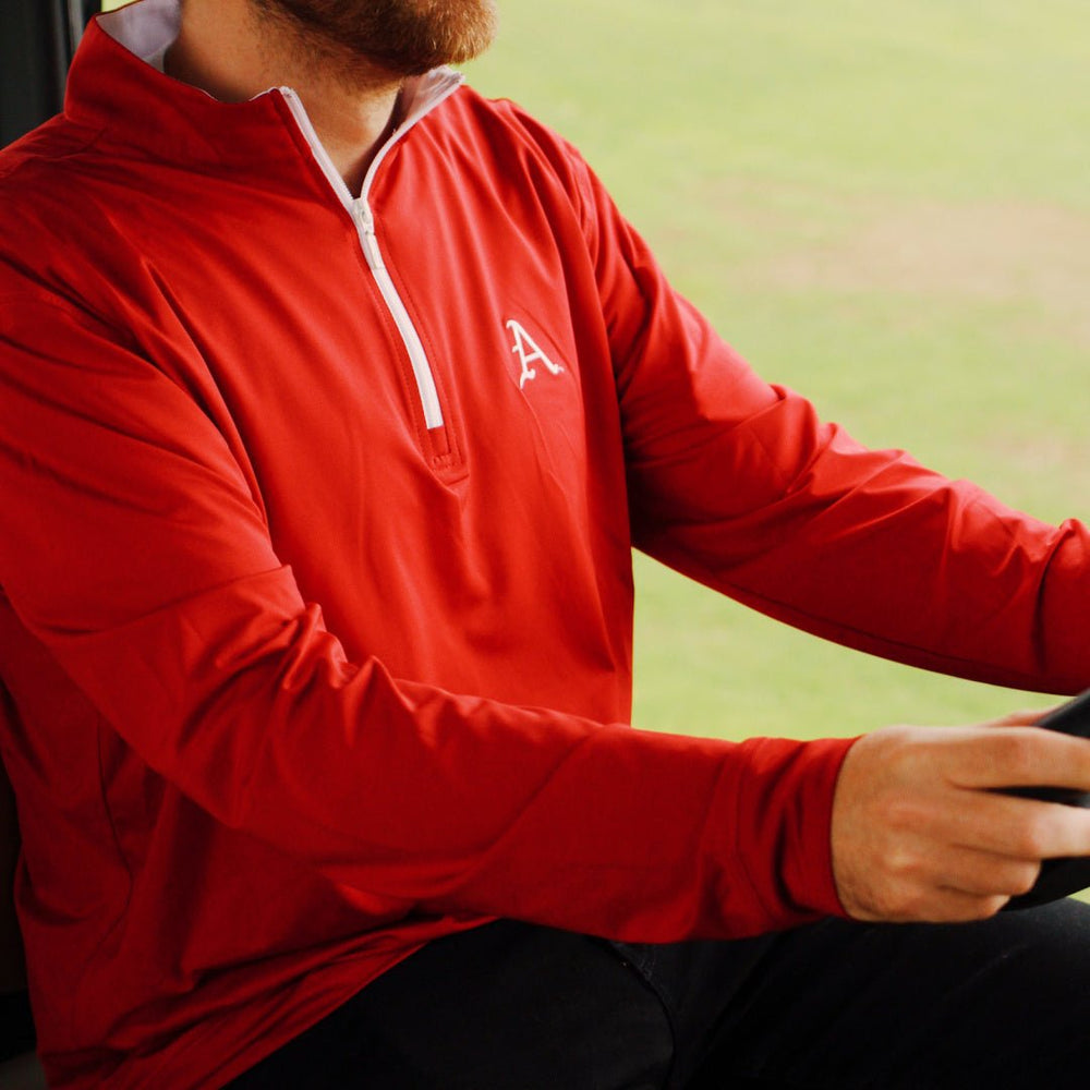 University of Arkansas Horn Legend 1/4 Zip Performance Pullover - Shop B - Unlimited - men resort