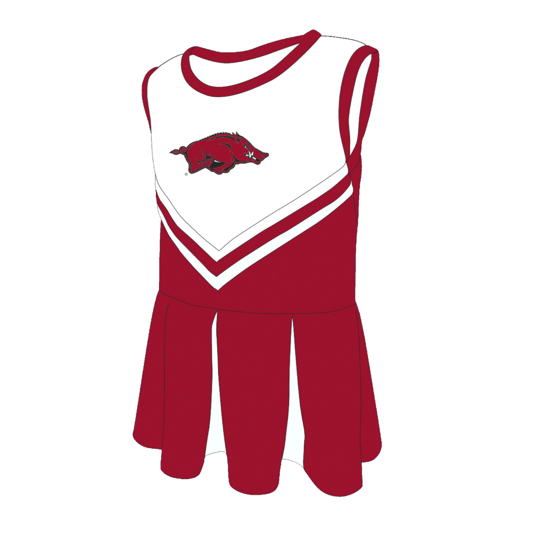 University of Arkansas Kids Pleated Cheer Dress - Shop B - Unlimited - youth jersey