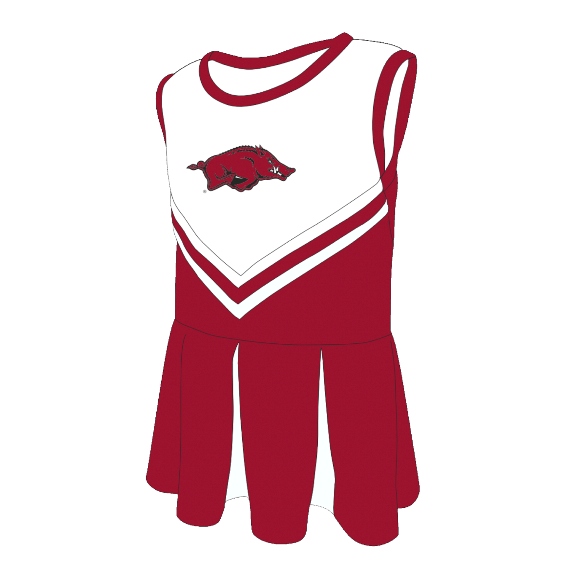 University of Arkansas Kids Pleated Cheer Dress - Shop B - Unlimited - youth jersey