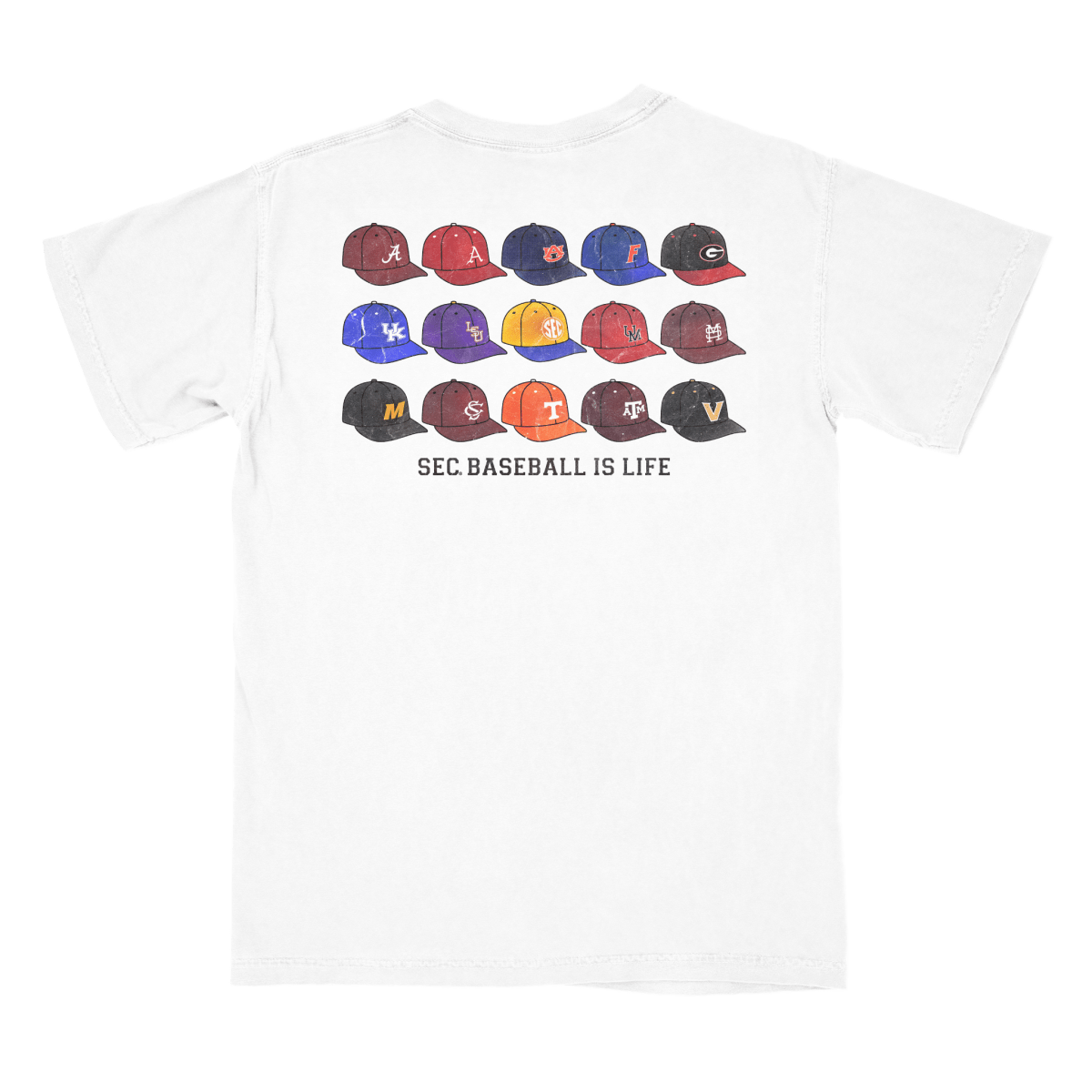 University of Arkansas SEC Baseball Caps T-Shirt - Shop B-Unlimited