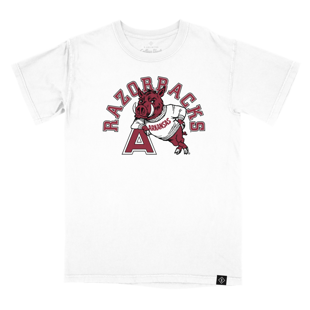 University of Arkansas Vault Leaning Hog T - Shirt - Shop B - Unlimited - men tee