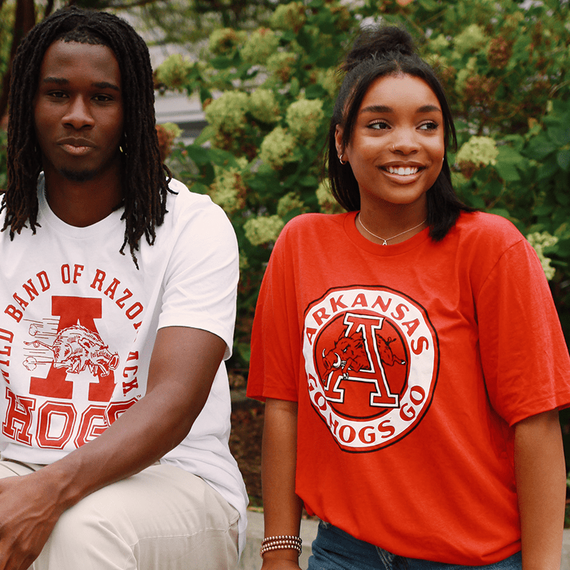 University of Arkansas Vault Running Through the A T - Shirt - Shop B - Unlimited - men tee
