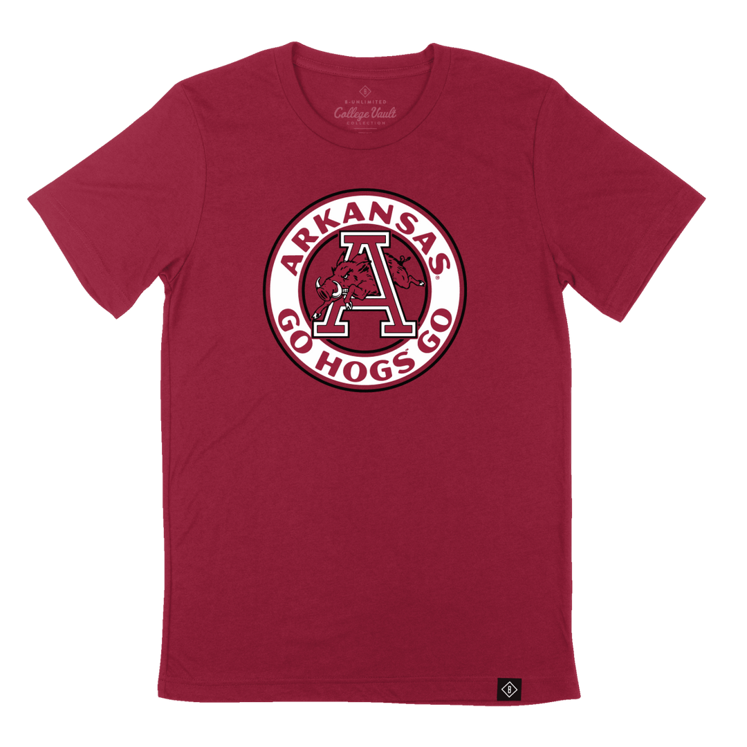 University of Arkansas Vault Running Through the A T - Shirt - Shop B - Unlimited - men tee