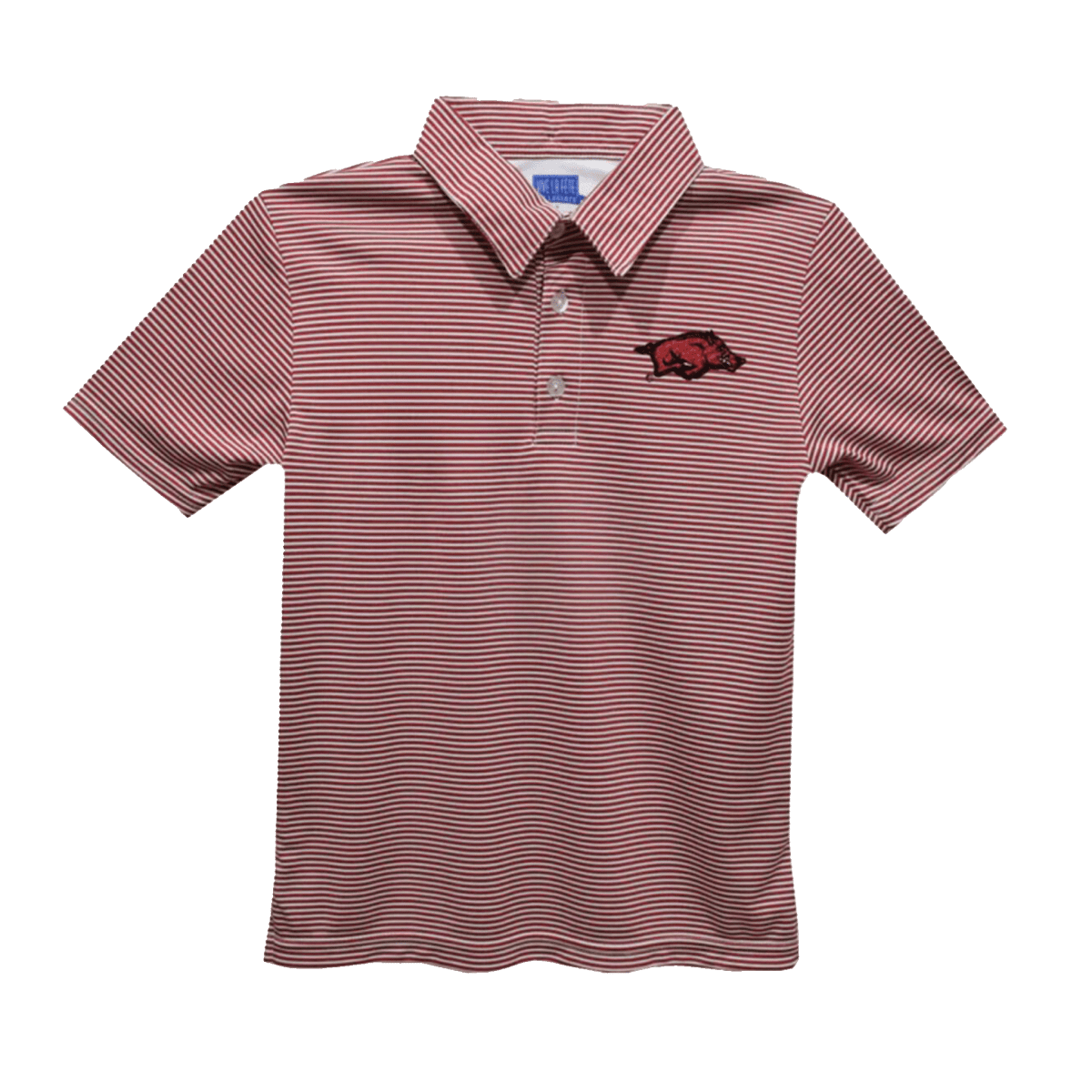 University of Arkansas Youth Stripes Short Sleeve Polo Box Shirt - Shop B-Unlimited