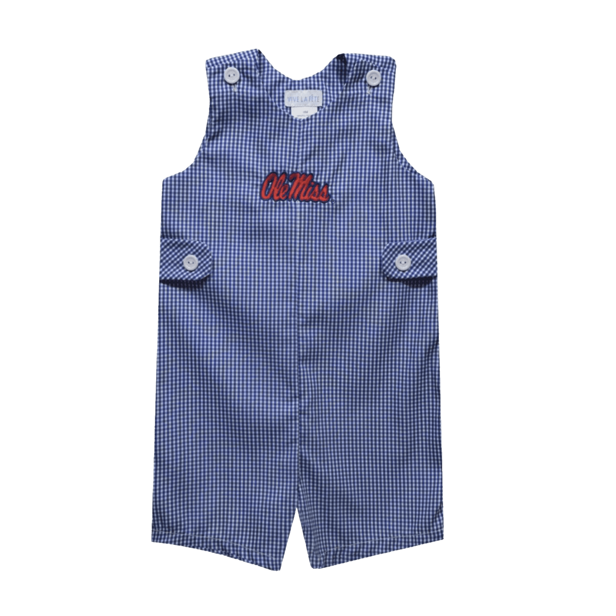 University of Mississippi Gingham Boys Jon Jon - Shop B - Unlimited - youth infant