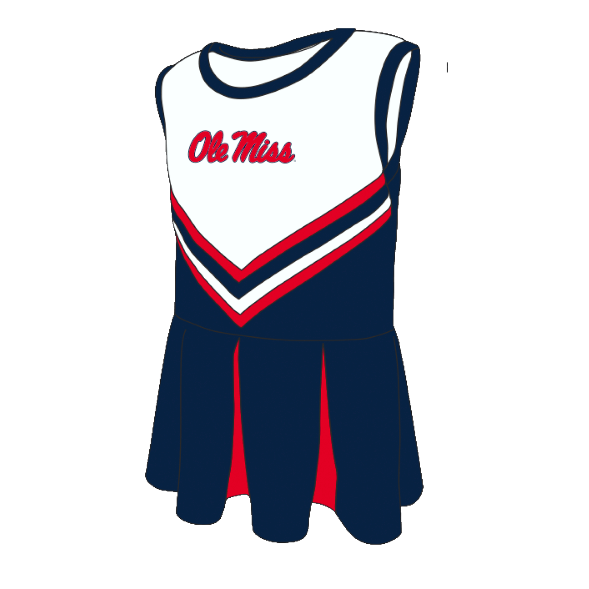 University of Mississippi Kids Pleated Cheer Dress - Shop B-Unlimited