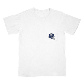 University of Mississippi SEC Football Helmets Pocket T-Shirt - Shop B-Unlimited